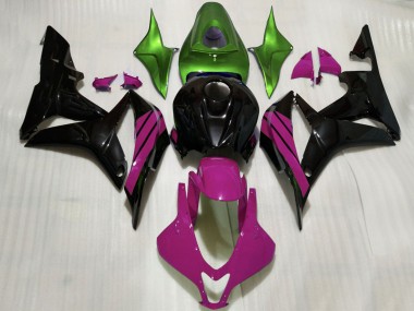 2007-2008 Honda CBR600RR Motorcycle Fairings - Green Pink Glossy Black Canada