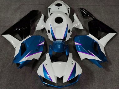 2013-2023 Honda CBR600RR Motorcycle Fairing - White Blue Glossy Black Canada