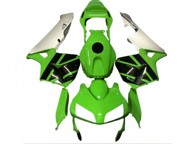 2003-2004 Honda CBR600RR Motorcycle Fairings - Silver Green Glossy Black Canada