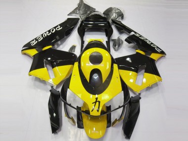 2003-2004 Honda CBR600RR Motorcycle Fairings - Yellow Glossy Black Power Canada