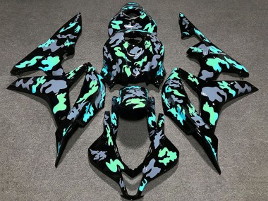 2007-2008 Honda CBR600RR Motorcycle Fairings - Green Grey Camouflage Canada