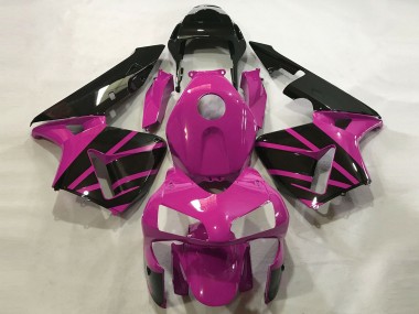2003-2004 Honda CBR600RR Motorcycle Fairings - Hot Pink Glossy Black OEM Style Canada