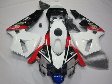2003-2004 Honda CBR600RR Motorcycle Fairings - White Red Blue Glossy Black Lee Canada