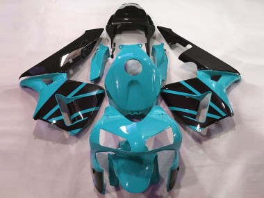 2003-2004 Honda CBR600RR Motorcycle Fairings - Light Blue Glossy Black OEM Style Canada