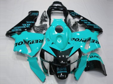 2003-2004 Honda CBR600RR Motorcycle Fairings - Light Blue Glossy Black Repsol Canada