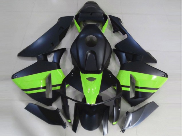 2005-2006 Honda CBR600RR Motorcycle Fairings - Matte Black Light Green Canada