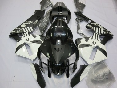 2005-2006 Honda CBR600RR Motorcycle Fairings - White Matte Black Puisher Logo Canada