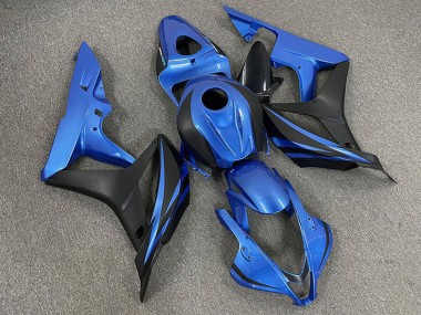 2007-2008 Honda CBR600RR Motorcycle Fairings - Blue Matte Black OEM Style Canada