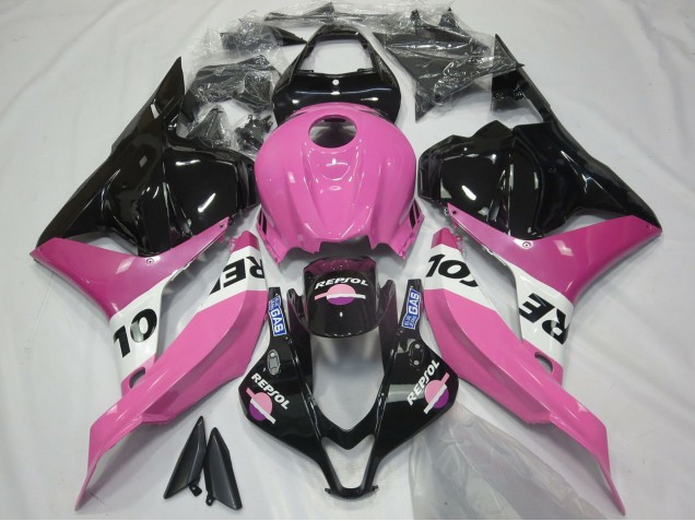 2009-2012 Honda CBR600RR Motorcycle Fairings - Pink White Glossy Black Repsol Canada
