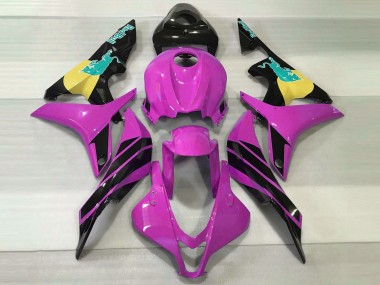 2007-2008 Honda CBR600RR Motorcycle Fairings - Pink Yellow Glossy Black Blue Bull Canada