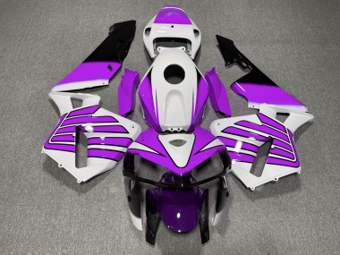 2005-2006 Honda CBR600RR Motorcycle Fairings - Purple and White Wings Canada