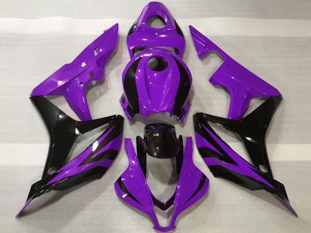 2007-2008 Honda CBR600RR Motorcycle Fairings - Purple Glossy Black OEM Style Canada