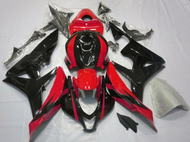 2007-2008 Honda CBR600RR Motorcycle Fairings - Red Glossy Black OEM Style Canada