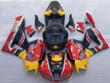 2013-2023 Honda CBR600RR Motorcycle Fairings - Dark Blue Yellow Red Bull Canada