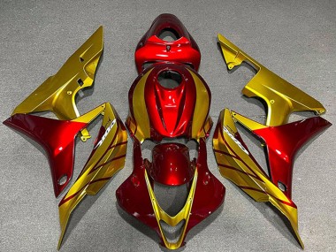 2007-2008 Honda CBR600RR Motorcycle Fairings - Gold Red Canada