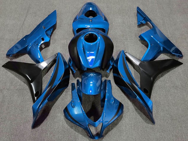 2007-2008 Honda CBR600RR Motorcycle Fairings - Sapphire Blue Black OEM Style Canada