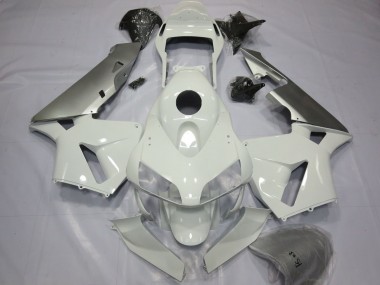 2003-2004 Honda CBR600RR Motorcycle Fairings - Silver White Canada