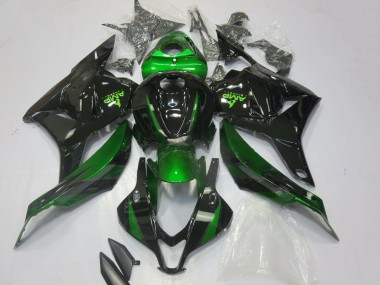 2009-2012 Honda CBR600RR Motorcycle Fairings - Green Glossy Black Canada