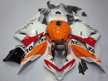 2009-2012 Honda CBR600RR Motorcycle Fairings - Orange White Red Glossy Black Repsol Canada