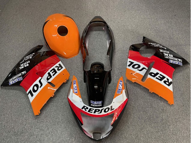 1996-2007 Honda CBR1100XX Blackbird Motorcycle Fairings - Orange White Red Glossy Black Repsol Canada