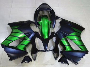 2002-2013 Honda VFR 800 Motorcycle Fairings - Green Matte Black Canada
