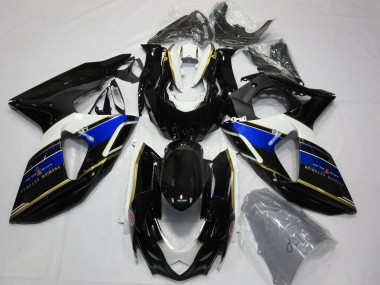 2009-2016 Suzuki GSXR 1000 Motorcycle Fairings - Blue White Gold Black Canada