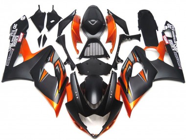 2005-2006 Suzuki GSXR 1000 Motorcycle Fairings - Orange Black Canada