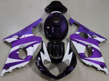 2000-2002 Suzuki GSXR 1000 Motorcycle Fairings - Purple White Black Canada