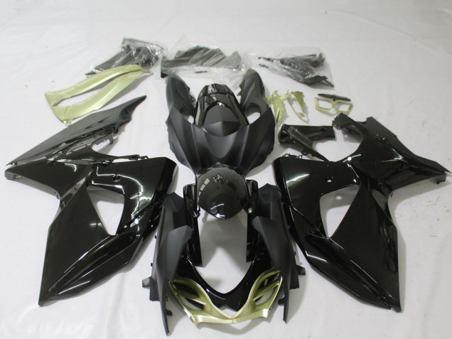 2009-2016 Suzuki GSXR 1000 Motorcycle Fairings - Glossy Black Silver Canada