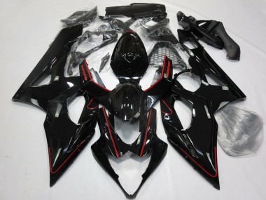 2005-2006 Suzuki GSXR 1000 Motorcycle Fairings - Glossy Black Red Canada