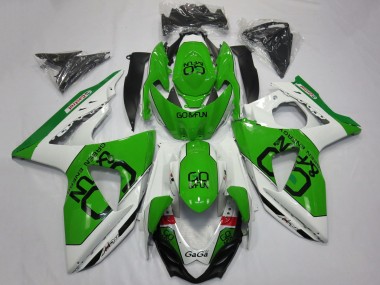 2009-2016 Suzuki GSXR 1000 Motorcycle Fairings - White Green Go Fun Canada