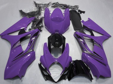2007-2008 Suzuki GSXR 1000 Motorcycle Fairings - Purple Glossy Black OEM Style Canada