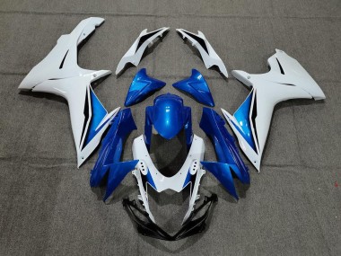 2011-2024 Suzuki GSXR 600 / GSXR 750 Motorcycle Fairing - White Blue Canada