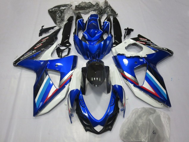2008-2010 Suzuki GSXR 600 / GSXR 750 Motorcycle Fairings - Blue White Glossy Black Red Canada