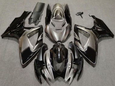 2006-2007 Suzuki GSXR 600 / GSXR 750 Motorcycle Fairings - Dark Silver Glossy Black Canada