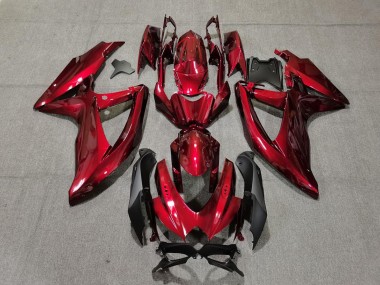2008-2010 Suzuki GSXR 600 / GSXR 750 Motorcycle Fairings - Candy Red Black Canada