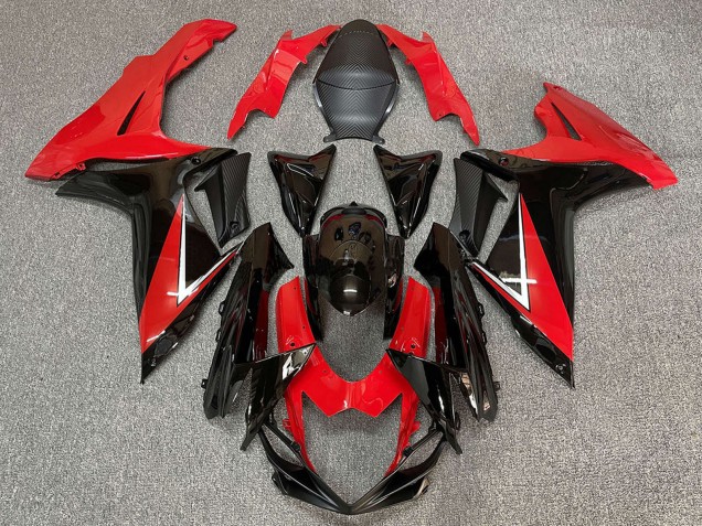 2011-2024 Suzuki GSXR 600 / GSXR 750 Abs Motorcycle Fairing - Red Glossy Black Canada