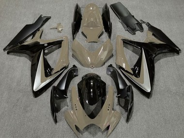 2006-2007 Suzuki GSXR 600 / GSXR 750 Motorcycle Fairings - Desert Tan Silver Glossy Black OEM Style Canada