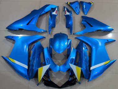 2011-2024 Suzuki GSXR 600 / GSXR 750 Motorcycle Fairing - Blue White Yellow Canada