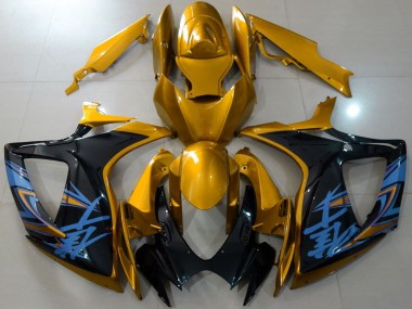 2006-2007 Suzuki GSXR 600 / GSXR 750 Motorcycle Fairings - Gold Black Blue Canada