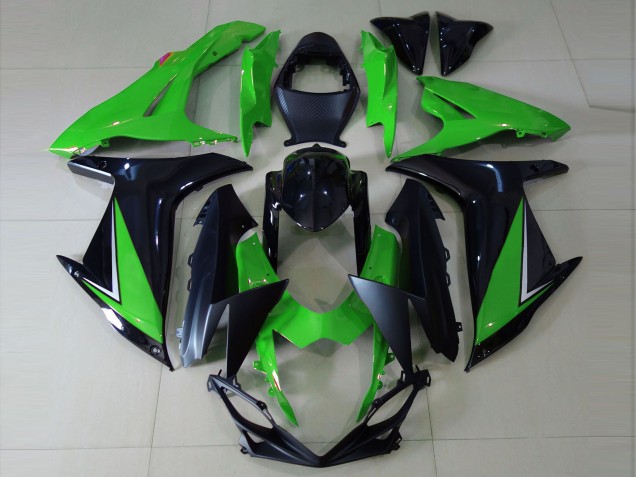 2011-2024 Suzuki GSXR 600 / GSXR 750 Motorcycle Fairings - Green Glossy Black Matte Black Canada