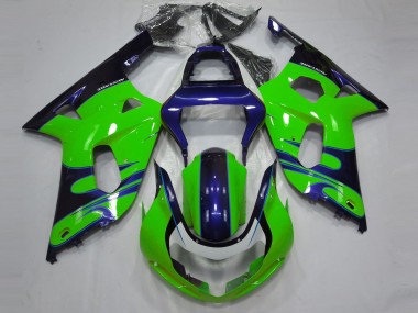 2001-2003 Suzuki GSXR 600 / GSXR 750 Motorcycle Fairings - Green Blue Black Canada