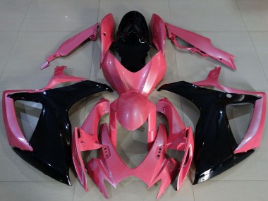 2006-2007 Suzuki GSXR 600 / GSXR 750 Motorcycle Fairings - Pink Glossy Black Canada