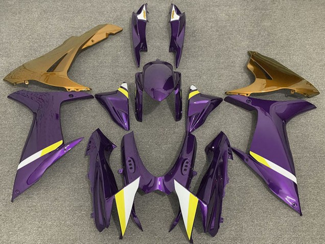 2011-2024 Suzuki GSXR 600 / GSXR 750 Motorcycle Fairings - Purple Gold White Yellow Canada