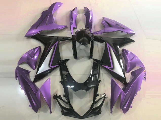 2011-2024 Suzuki GSXR 600 / GSXR 750 Motorcycle Fairings - Purple Glossy Black Canada