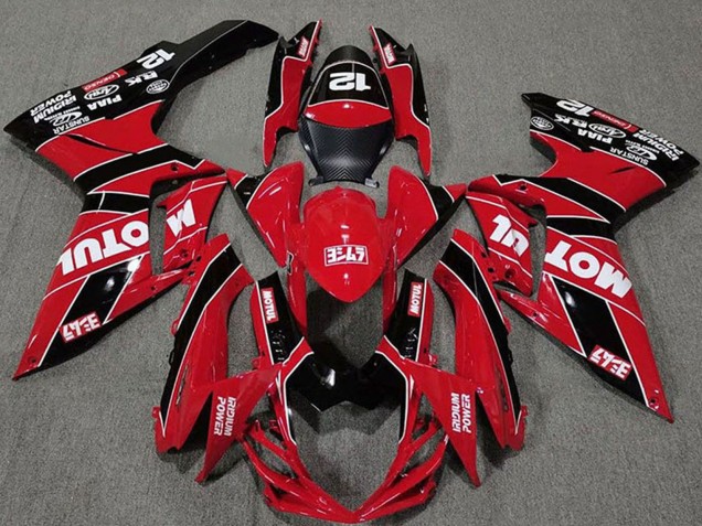 2011-2024 Suzuki GSXR 600 / GSXR 750 Motorcycle Fairings - Red Black Motul Canada