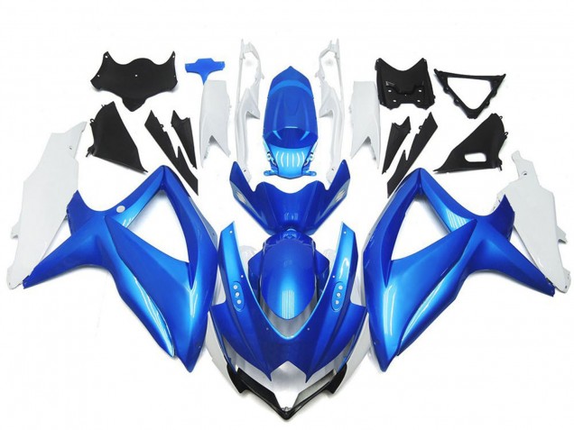 2008-2010 Suzuki GSXR 600 / GSXR 750 Motorcycle Fairings - White Light Blue Canada