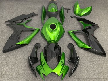 2006-2007 Suzuki GSXR 600 / GSXR 750 Motorcycle Fairings - Green Black Canada