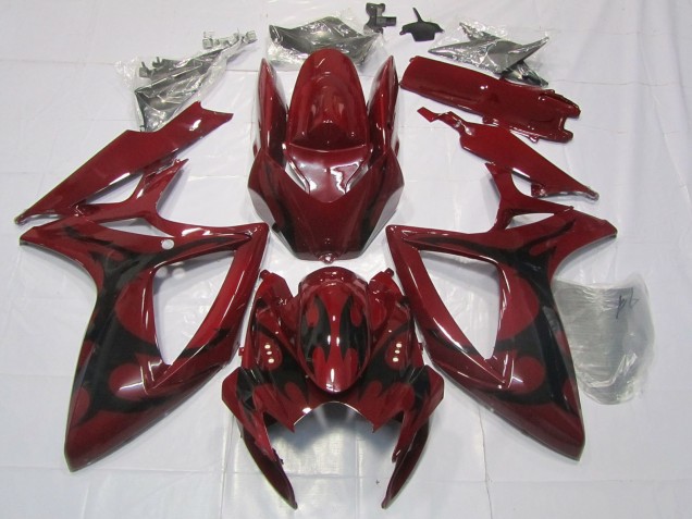 2006-2007 Suzuki GSXR 600 / GSXR 750 Motorcycle Fairings - Maroon Red Canada