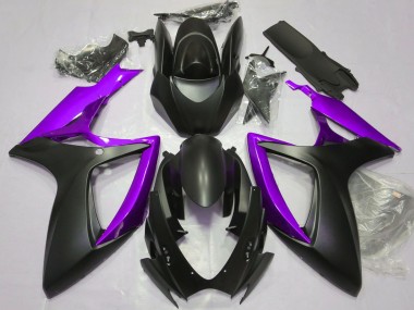2006-2007 Suzuki GSXR 600 / GSXR 750 Motorcycle Fairings - Matte Black Purple Canada